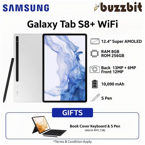 s8 plus tab specs|SAMSUNG Galaxy Tab S8 Plus WiFi X800, Tablet, 256 GB, 12,4 .